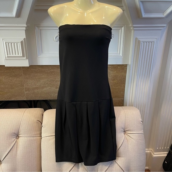 Maison Blenche Dresses & Skirts - Maison Blanche Dress Women’s L Fit-Flared Black Strapless Mini